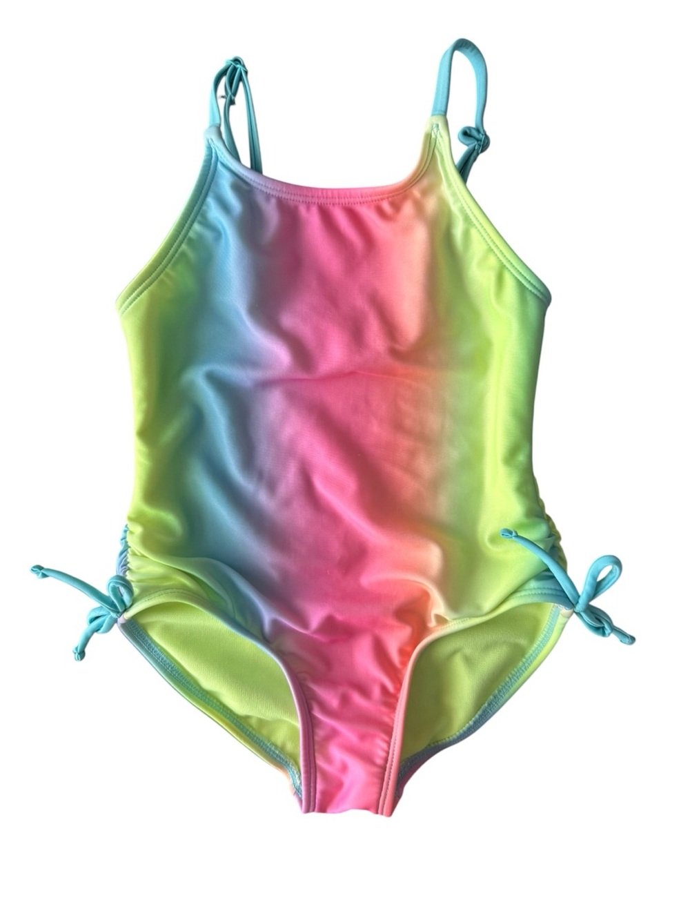 Cat & Jack Rainbow Tie Dye One Piece Swimsuit Girls XS 4/5